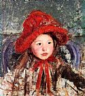 Little Girl In A Large Red Hat